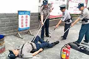 恩施市文旅局消防防暴培训及演练